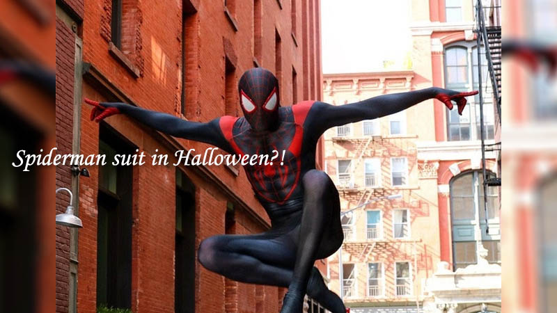 Spiderman suit in Halloween